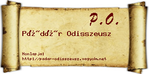 Pádár Odisszeusz névjegykártya